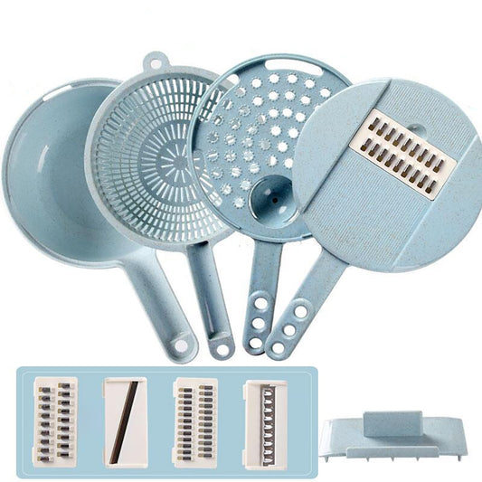 8 in 1 Vegetable Slicer, Chopper, Grater, Strainer, and Container